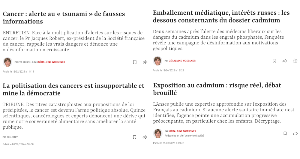 Cadmium : les errements du Point