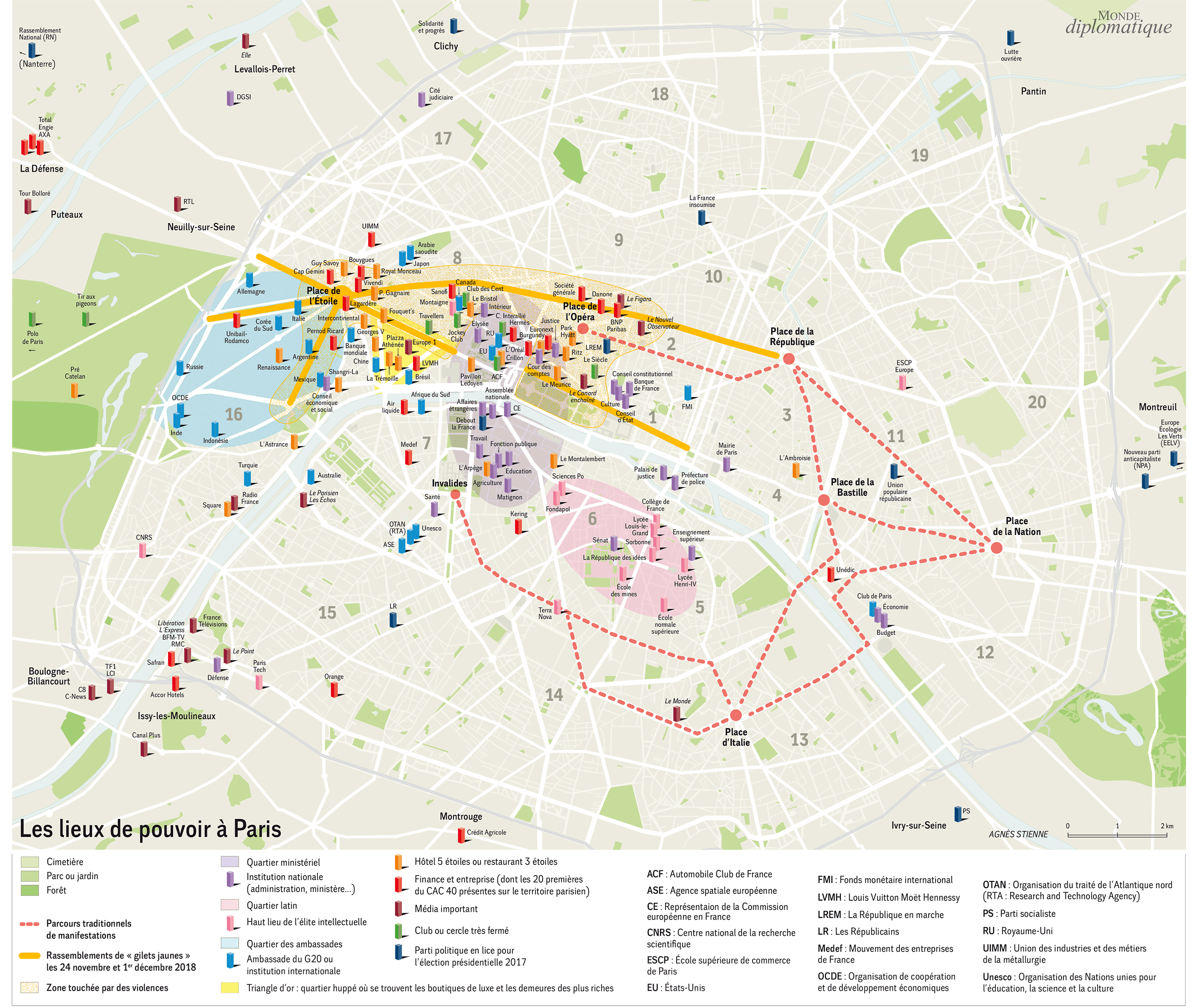 Lieux De Pouvoir La Carte Du Monde Diplomatique Qui Na